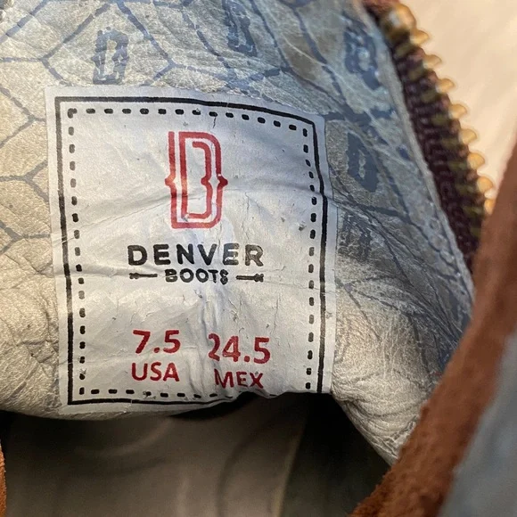 Denver Brown Studded Lady Gabriel Ankle Boots, Size 7.5 - Picture 14 of 17